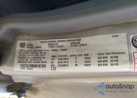 2008 Chevrolet Colorado Work Truck z USA, uszkodzony, nr VIN 1GCCS199088107805